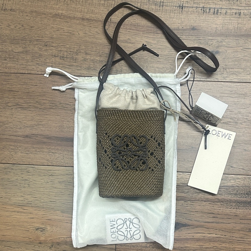 Loewe Tan Belt Bag with Black Accents